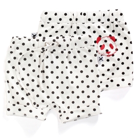 Minti S14 Baby Slouch Shorts Painted Panda Dot